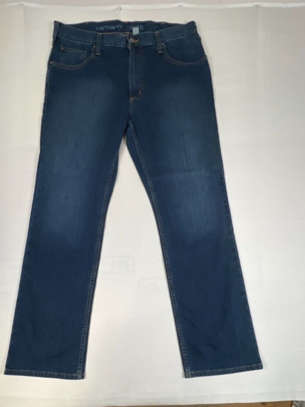Carhartt Men 36x32 Rugged Flex Relaxed Fit Blue Denim Workwear Jeans